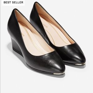 BRAND NEW Cole Haan Black Wedges - size 6.5